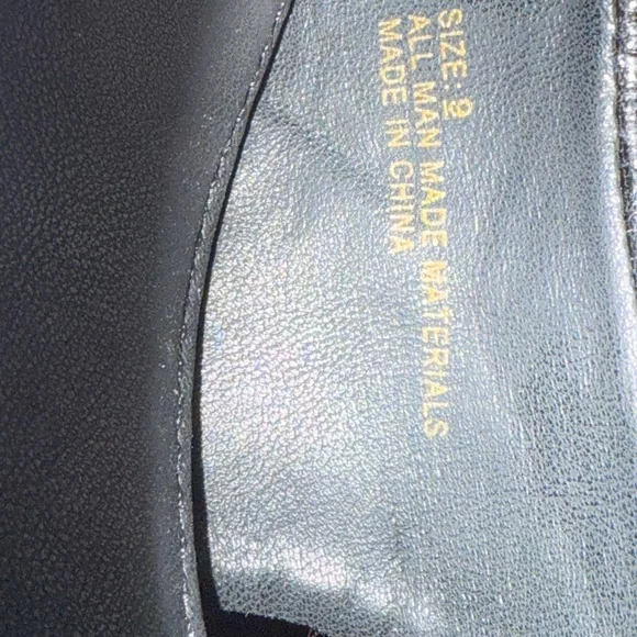 Lulus Black Embossed Pointed Toe Slingback Block Heel Shoes – Mid Heel Size 9 - Picture 9 of 9